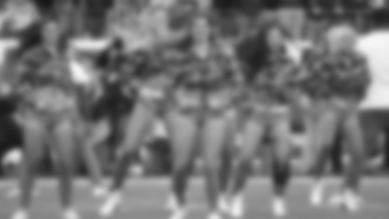 Tennessee Titans cheerleaders perform in the first half of an NFL football game between the Titans and the Jacksonville Jaguars Sunday, Nov. 24, 2019, in Nashville, Tenn. (AP Photo/James Kenney)