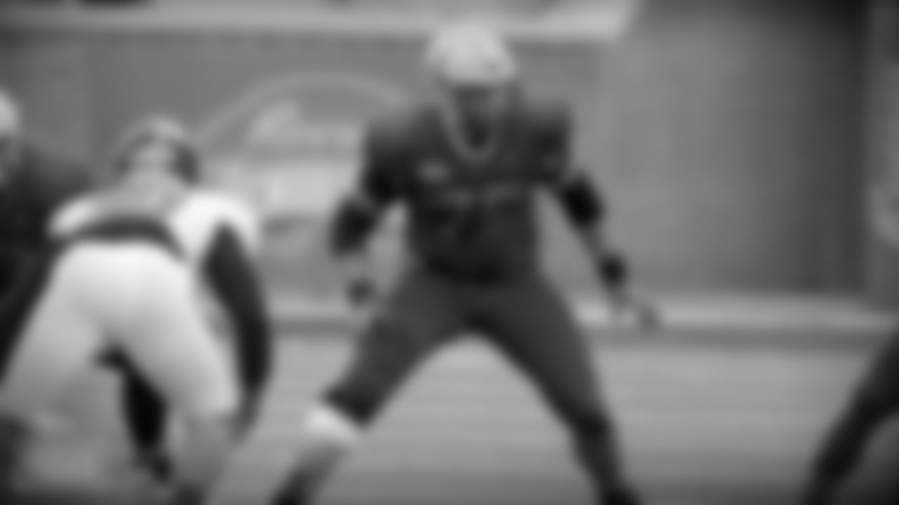 National Team offensive lineman Dillon Radunz of North Dakota State (FCS) (75) during the second half of the NCAA college football Senior Bowl in Mobile, Ala, Saturday, Jan. 30, 2021. (AP Photo/Rusty Costanza)