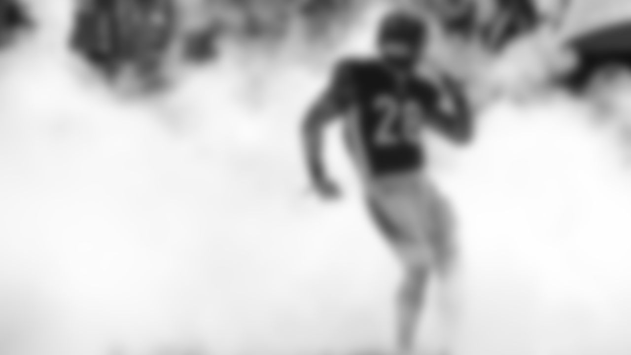 Cincinnati Bengals running back Joe Mixon takes the field before an NFL football game against the Jacksonville Jaguars, Sunday, Oct. 20, 2019, in Cincinnati. (AP Photo/Frank Victores)