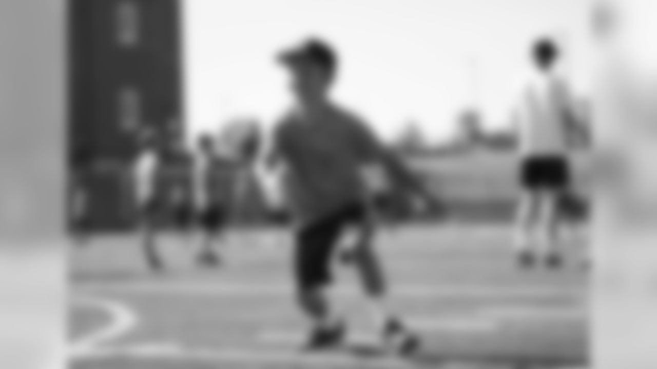 An image from July 18, 2018 of the Kyle Rudolph Pro Camp held at Providence Academy in Plymouth, MN.