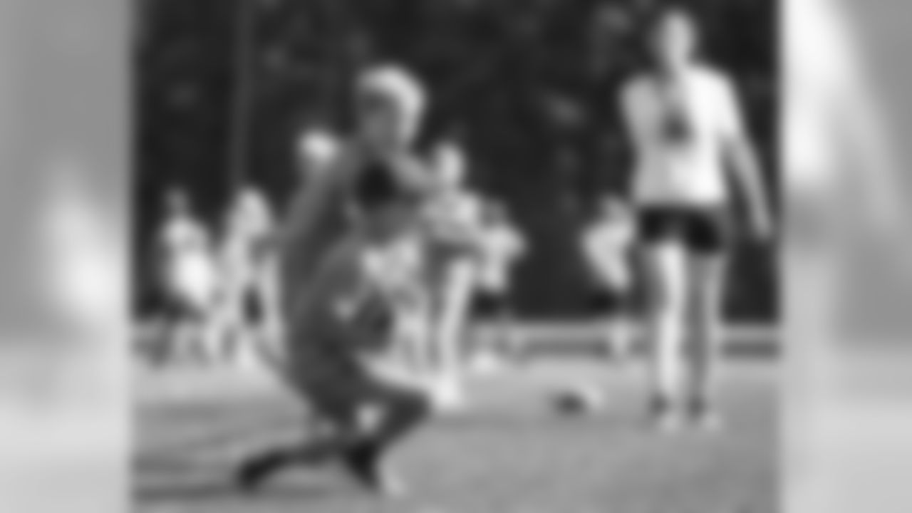 An image from July 18, 2018 of the Kyle Rudolph Pro Camp held at Providence Academy in Plymouth, MN.