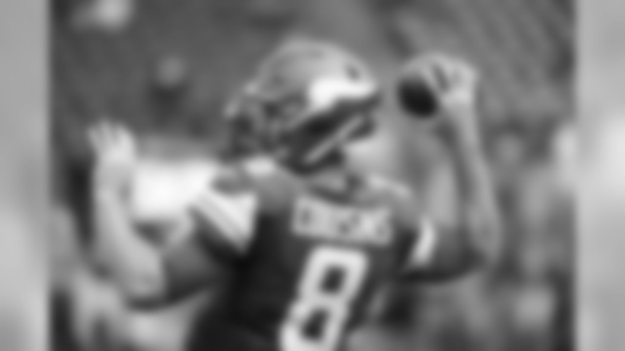 Minnesota Vikings quarterback Kirk Cousins warms up before an NFL preseason football game against the Arizona Cardinals, Saturday, Aug. 24, 2019, in Minneapolis. (AP Photo/Bruce Kluckhohn)