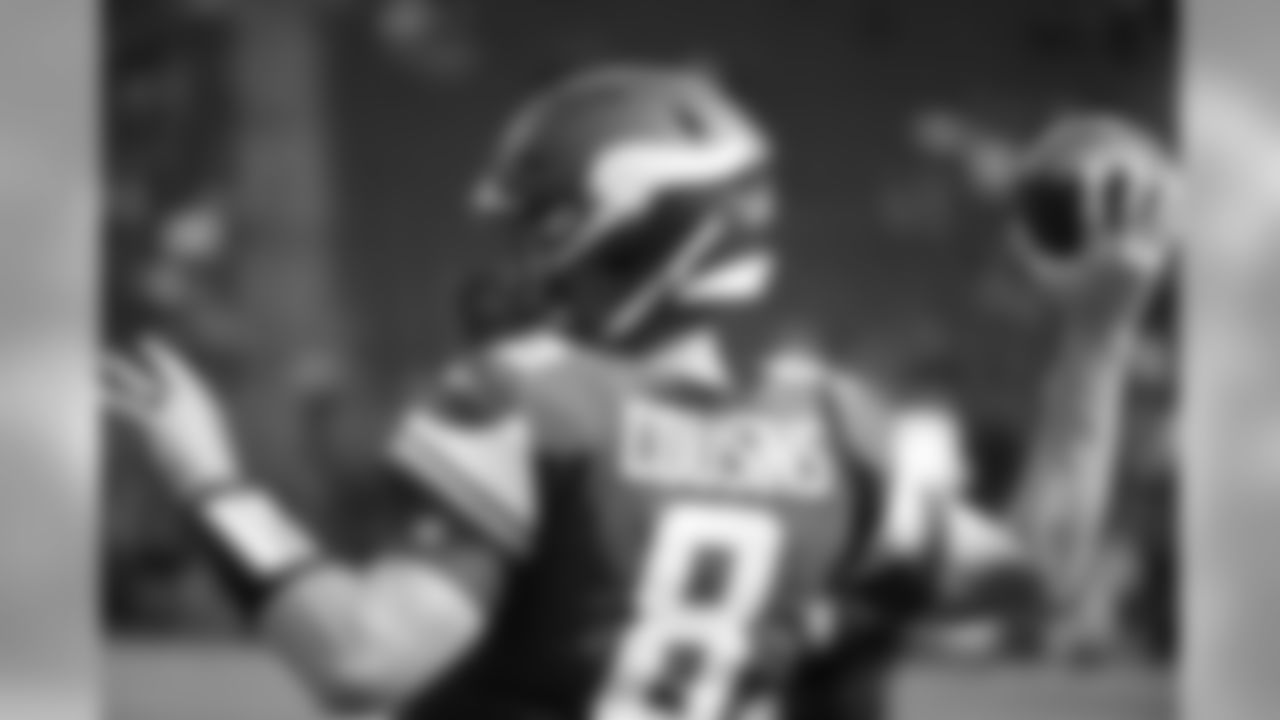 Minnesota Vikings quarterback Kirk Cousins warms up before an NFL football game against the Buffalo Bills, Sunday, Sept. 23, 2018, in Minneapolis. (AP Photo/Bruce Kluckhohn)