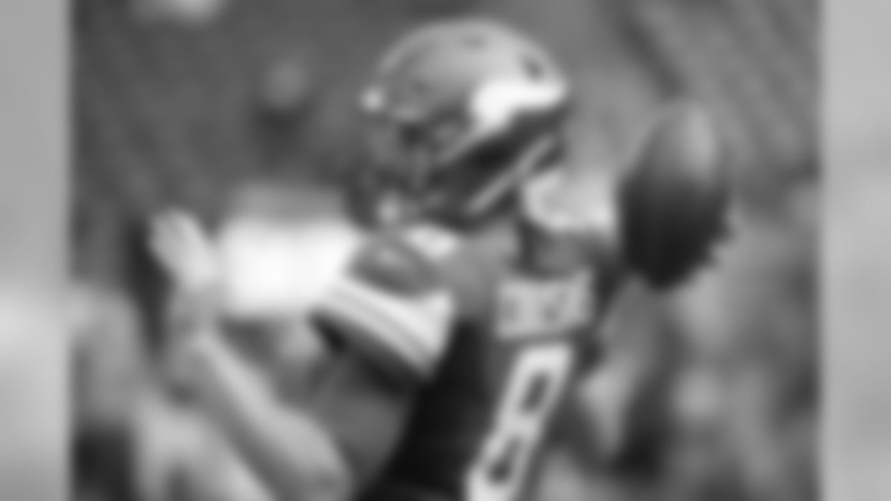Minnesota Vikings quarterback Kirk Cousins warms up before an NFL preseason football game against the Arizona Cardinals, Saturday, Aug. 24, 2019, in Minneapolis. (AP Photo/Bruce Kluckhohn)