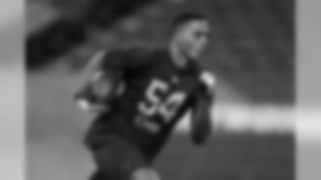 Baylor defensive back Chris Miller runs a drill at the NFL football scouting combine in Indianapolis, Sunday, March 1, 2020. (AP Photo/Charlie Neibergall)