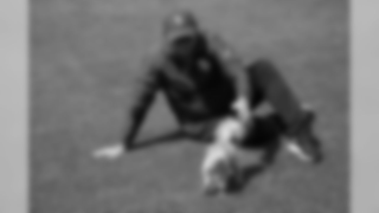 An image from May 14, 2019 of head coach Mike Zimmer's segment of the Purple Pups series at TCO Performance Center in Eagan, MN.