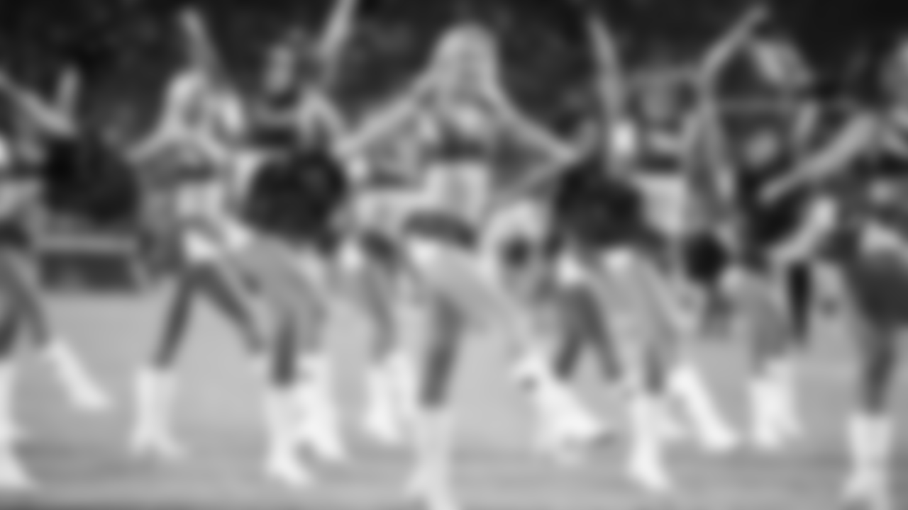 Images of the Cardinals cheerleaders during the second half of the preseason opener against the Chargers