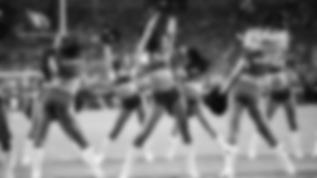 Images of the Cardinals cheerleaders during the second half of the preseason opener against the Chargers