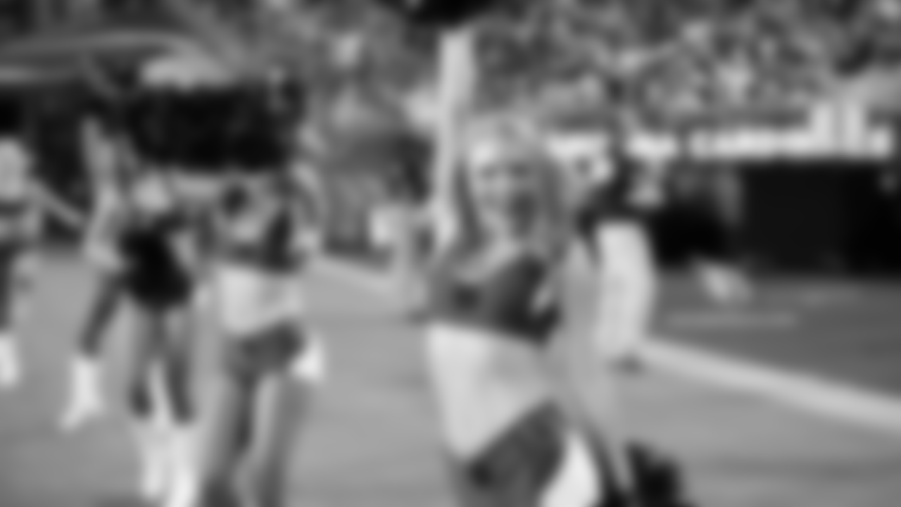 Images of the Cardinals cheerleaders during the second half of the preseason opener against the Chargers