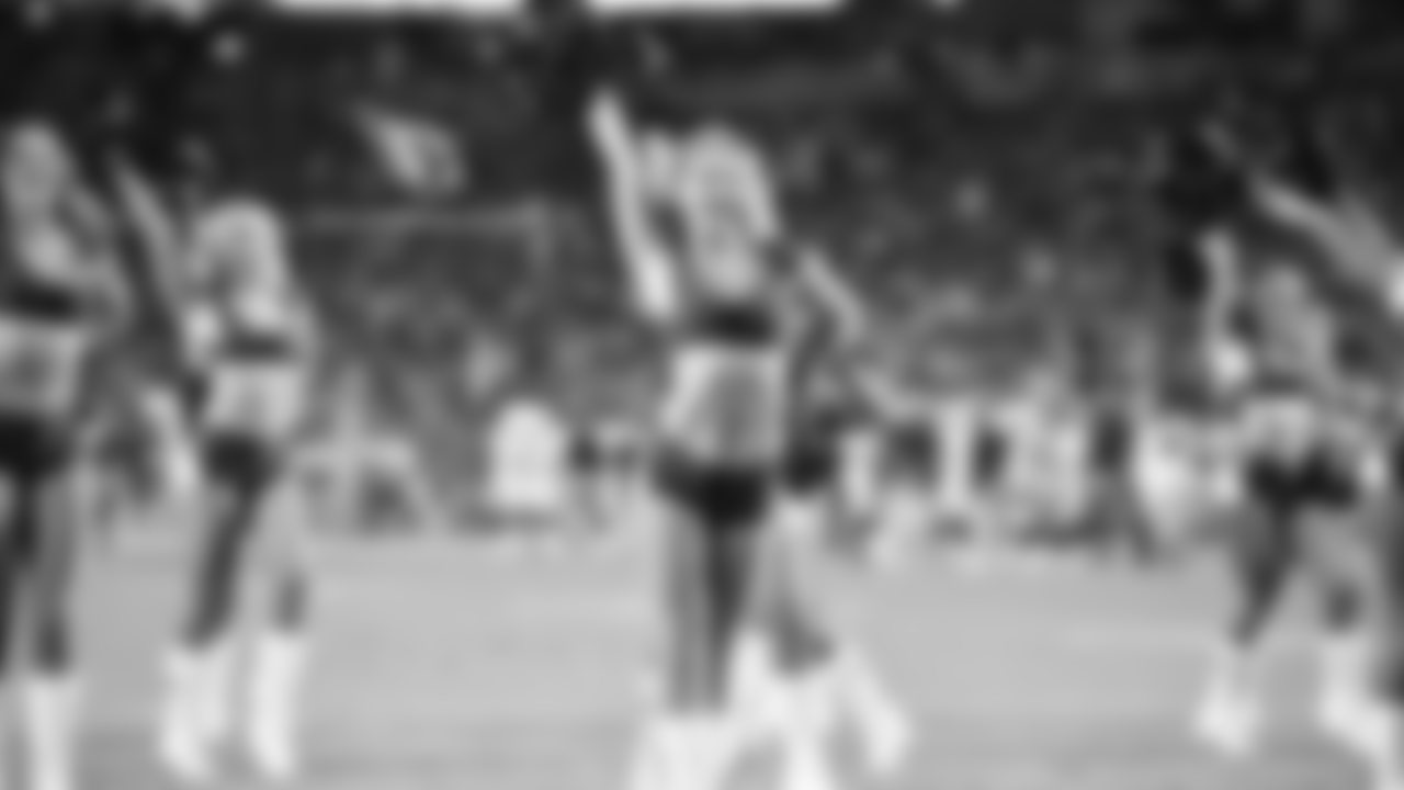 Images of the Cardinals cheerleaders during the second half of the preseason opener against the Chargers