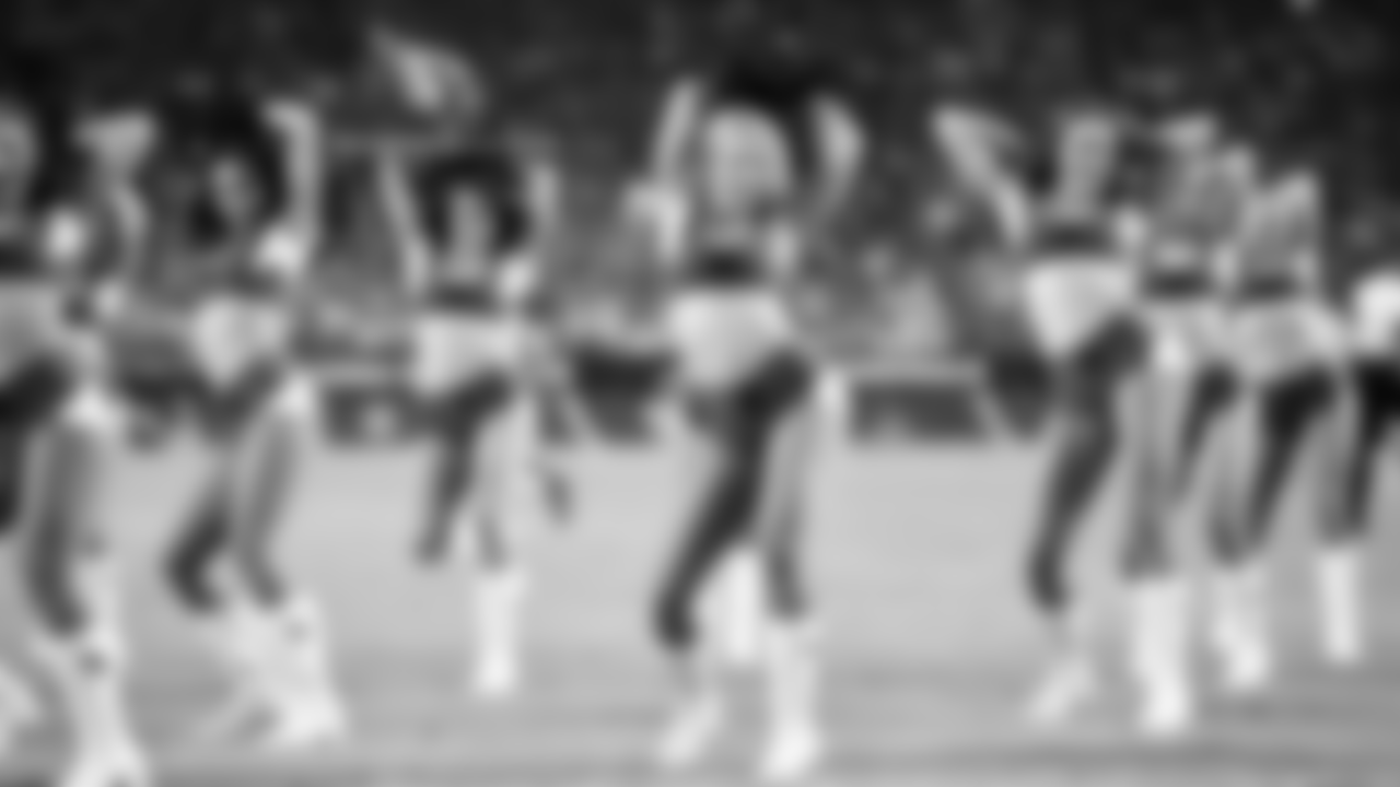 Images of the Cardinals cheerleaders during the second half of the preseason opener against the Chargers