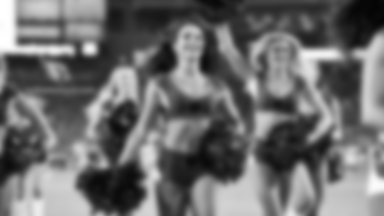 Images of the Cardinals cheerleaders during the second half of the preseason opener against the Chargers