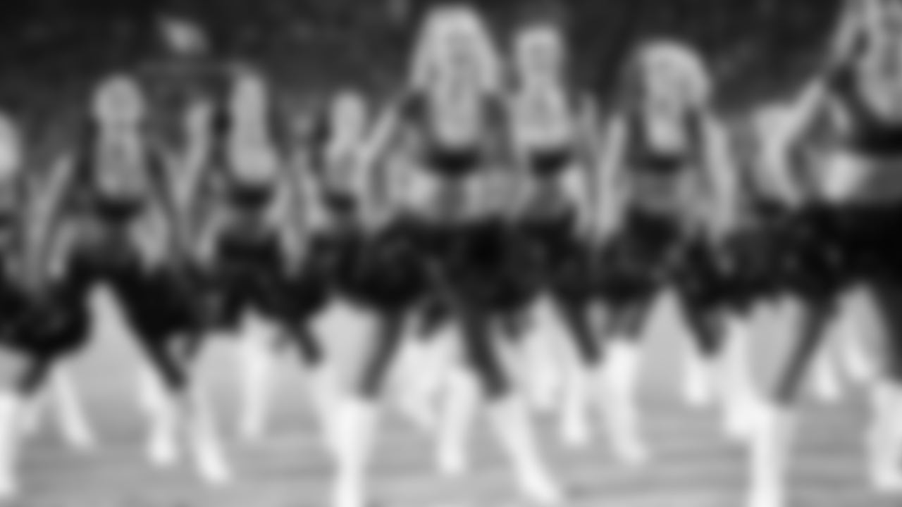 Images of the Cardinals cheerleaders during the second half of the preseason opener against the Chargers