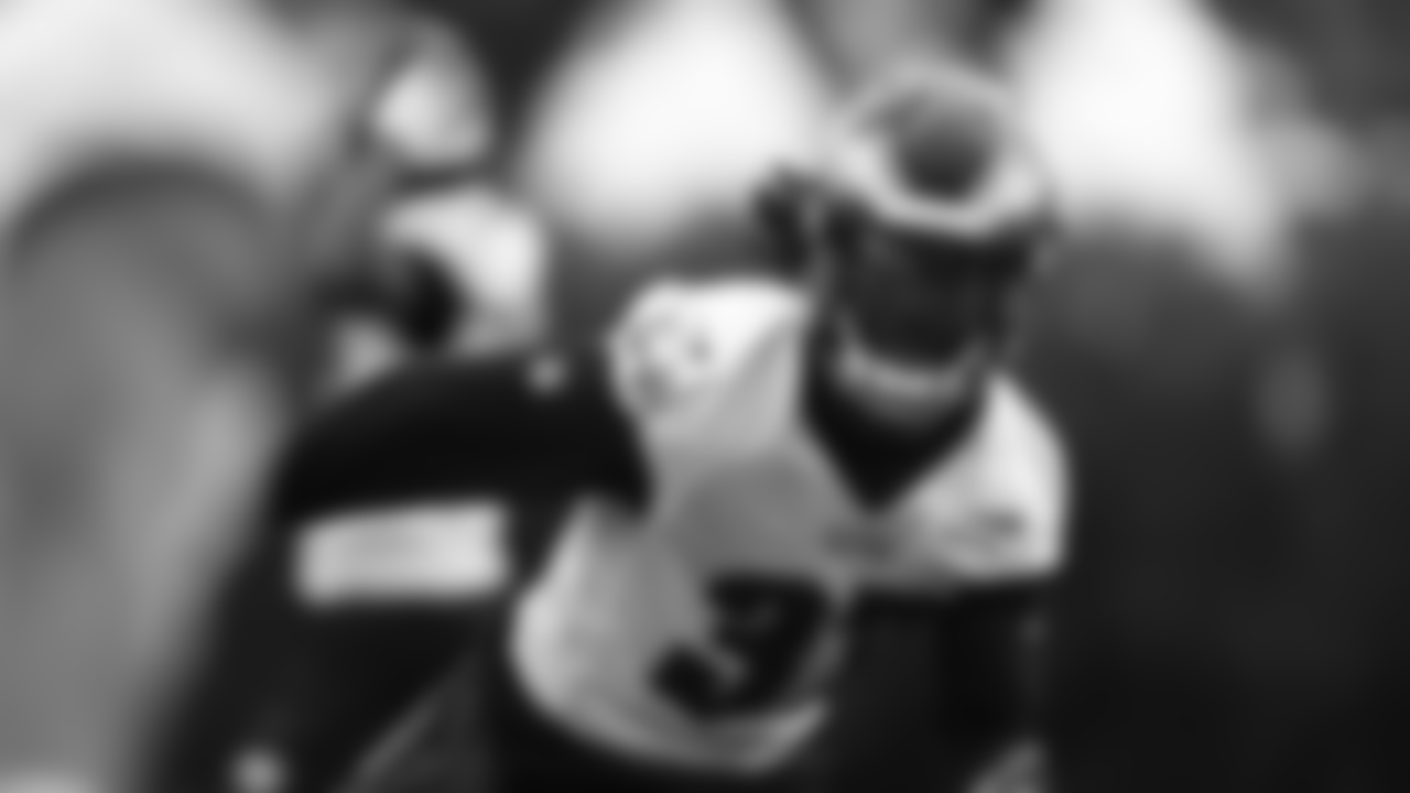 Cornerback Kelee Ringo participating in rookie minicamp.