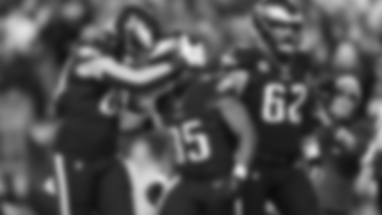 TE Jack Stoll, RB Boston Scott, and C Jason Kelce