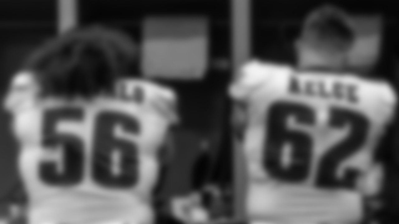 Offensive linemen Isaac Seumalo and Jason Kelce