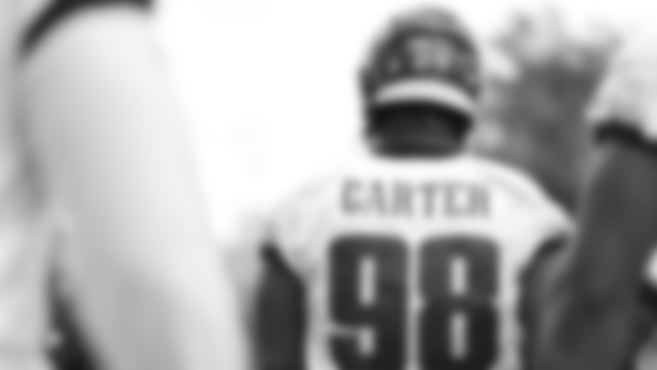 Defensive tackle Jalen Carter participating in rookie minicamp.