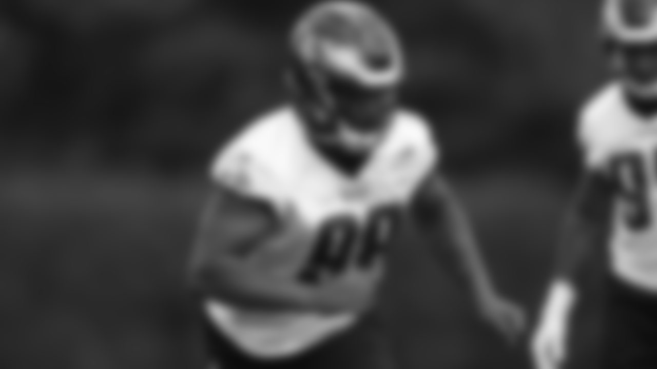 Defensive tackle Jalen Carter participating in rookie minicamp.