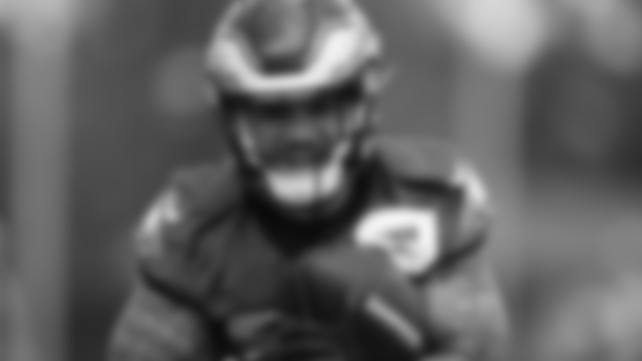 Running back Toa Taua participating in rookie minicamp.