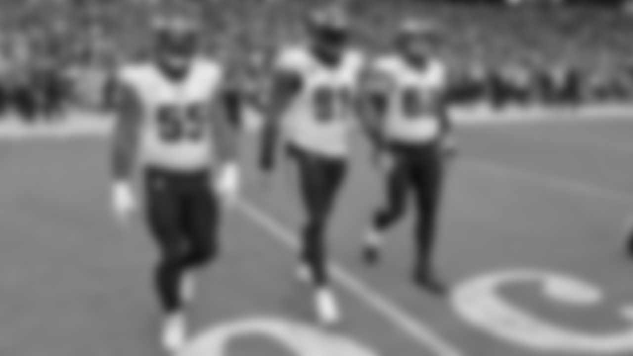 DE Brandon Graham, DT Fletcher Cox, and C Jason Kelce