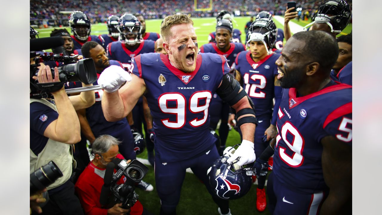 Houston, TX, USA. 8th Oct, 2015. Houston Texans defensive end J.J. Watt (99)  during the NFL football game between the Indianapolis Colts and the Houston  Texans at NRG Stadium in Houston, TX.