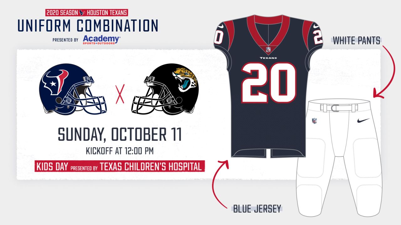 2020 Houston Texans Uniform Combination