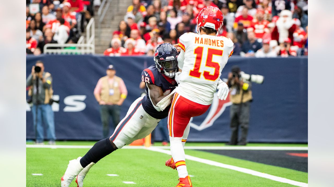 Kansas City Chiefs quarterback Patrick Mahomes (15) rolls out during an NFL  pre-season football game against the Washington Commanders Saturday, Aug.  20, 2022, in Kansas City, Mo. (AP Photo/Peter Aiken Stock Photo 