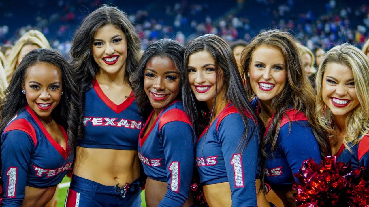 Cheerleaders Perform During Patriots - Texans Preseason Game