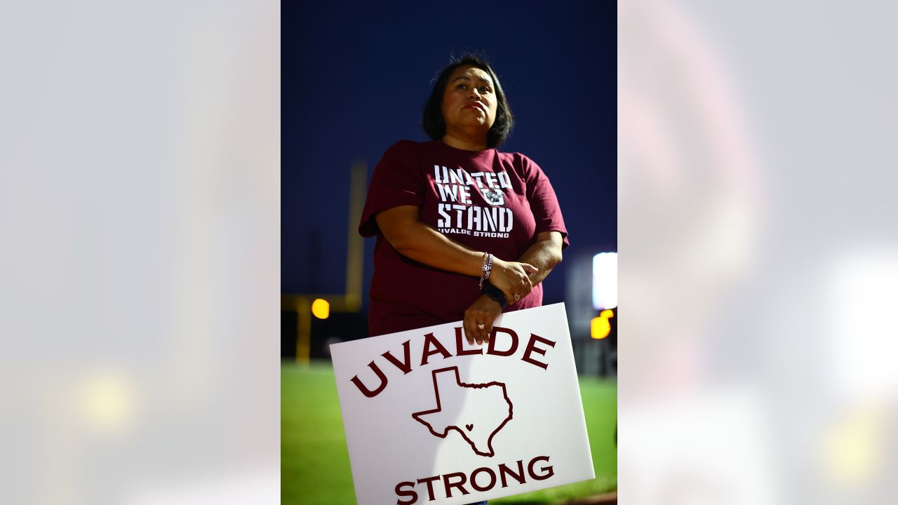 Texans surprise Uvalde High School football team with new uniforms