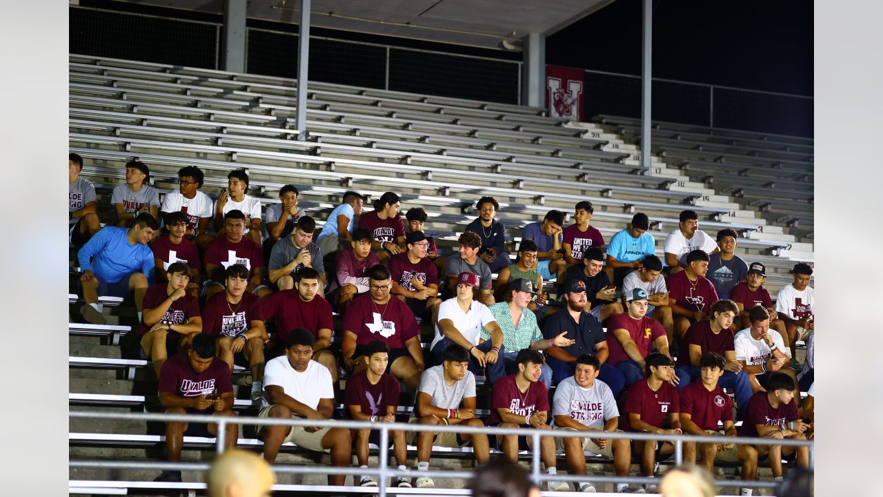 Texans surprise Uvalde High School football team with new uniforms 