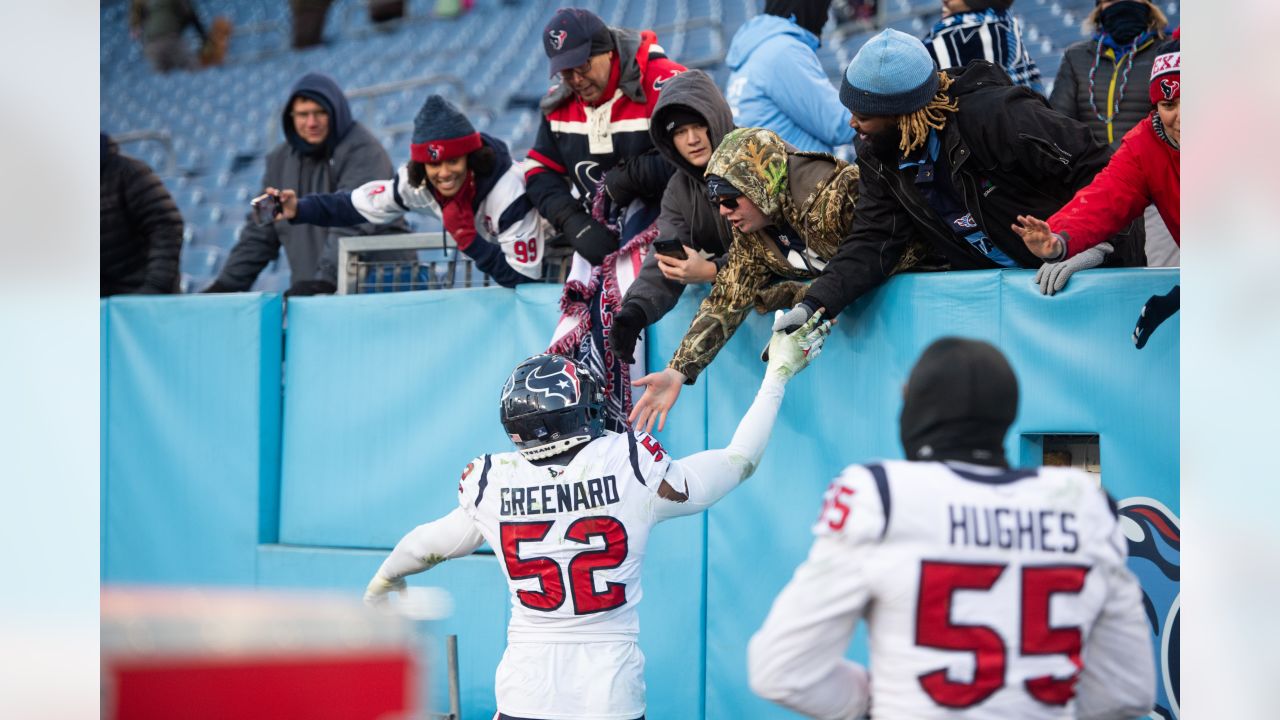 Tennessee Titans vs. Houston Texans. Fans support on NFL Game. Silhouette  of supporters, big screen with two rivals in background Stock Photo - Alamy