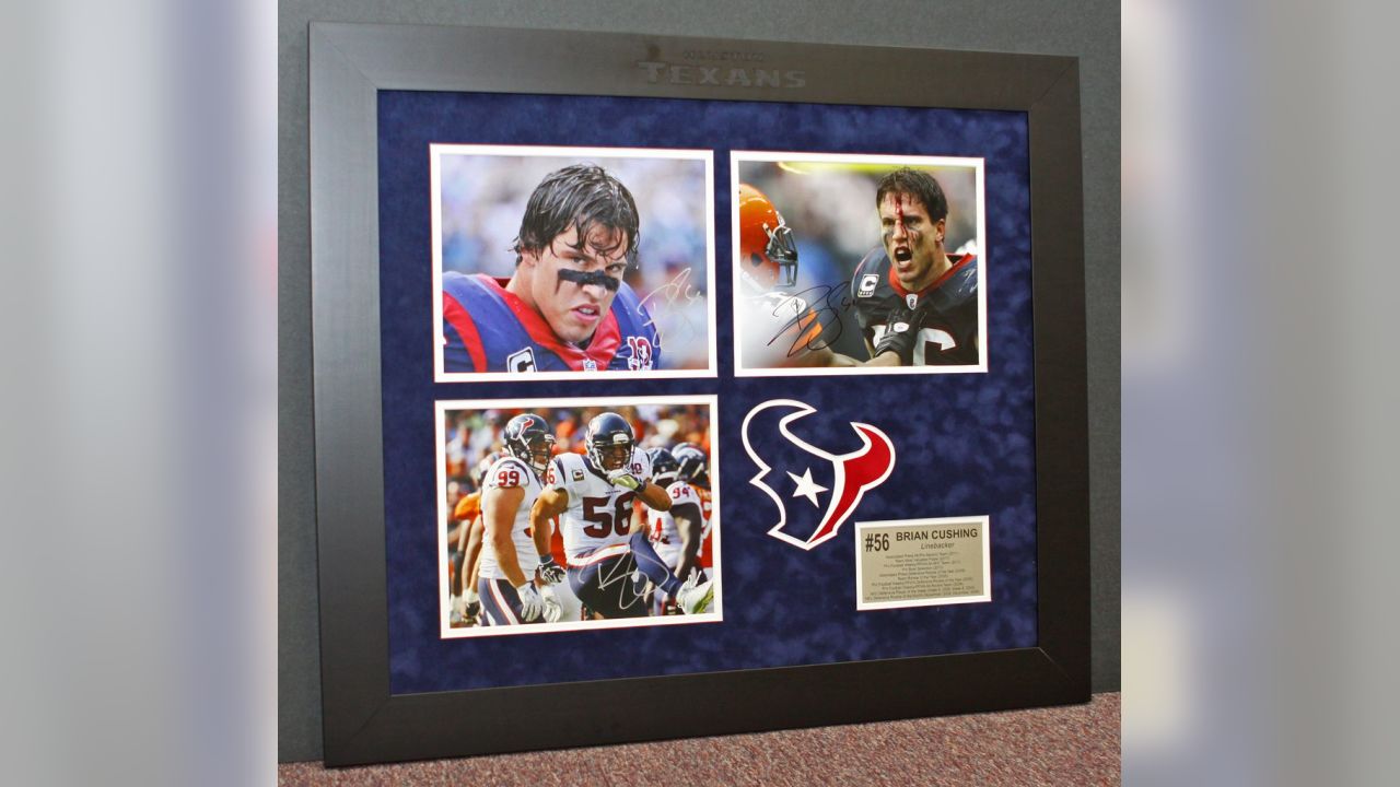 Brian Cushing Autographed and Framed White Texans Jersey