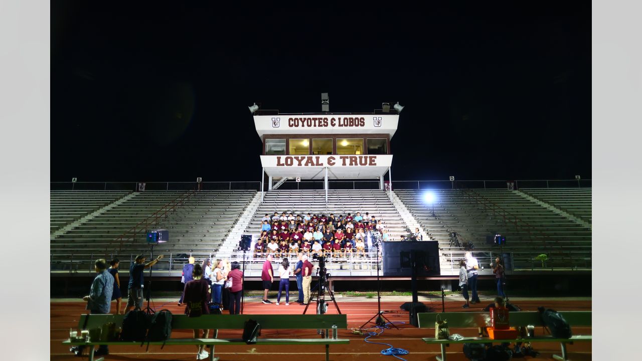 Texans surprise Uvalde High School football team with new uniforms 