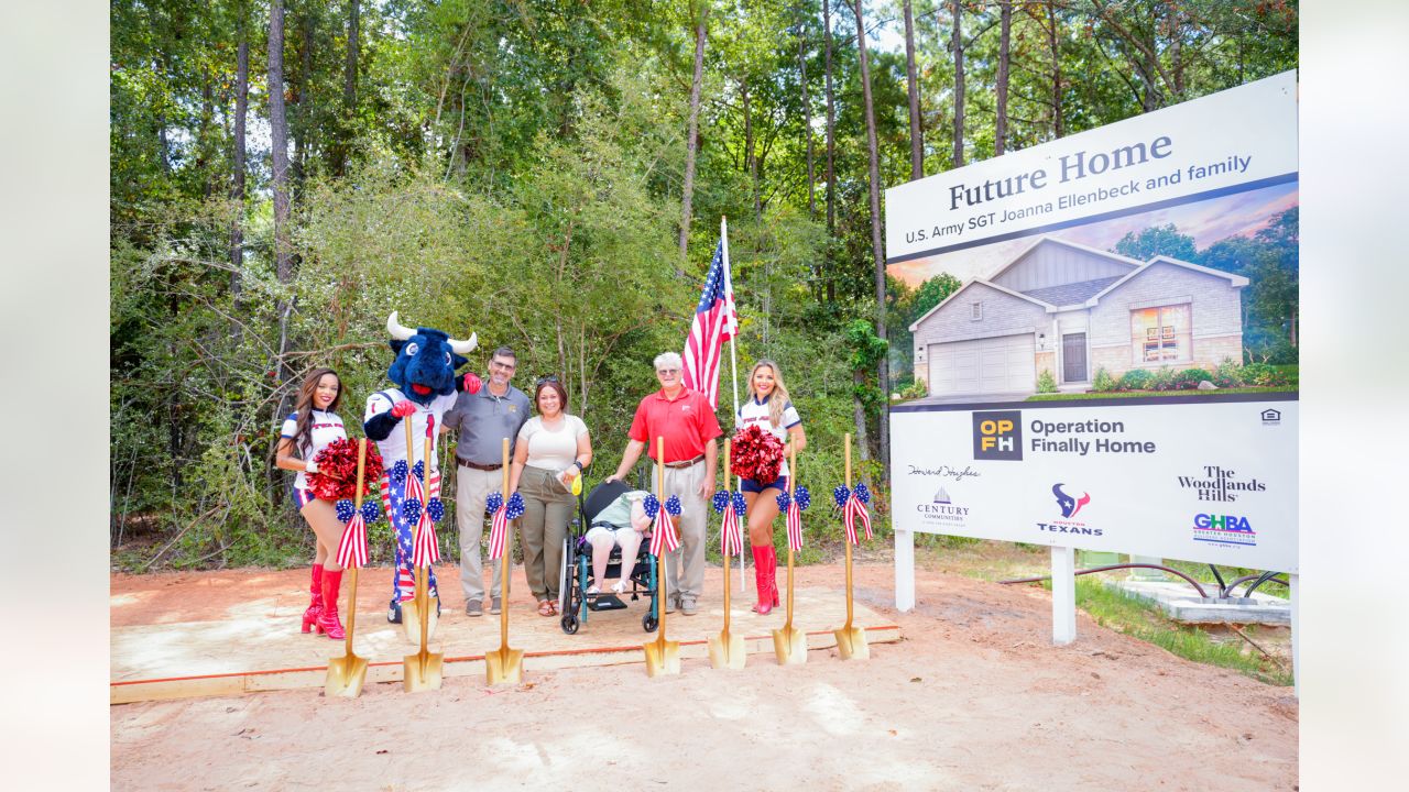 U.S. Army Sgt. Joanna Ellenbeck and Family Surprised with Mortgage-Free  Home During Houston Texans Game - Hello Woodlands