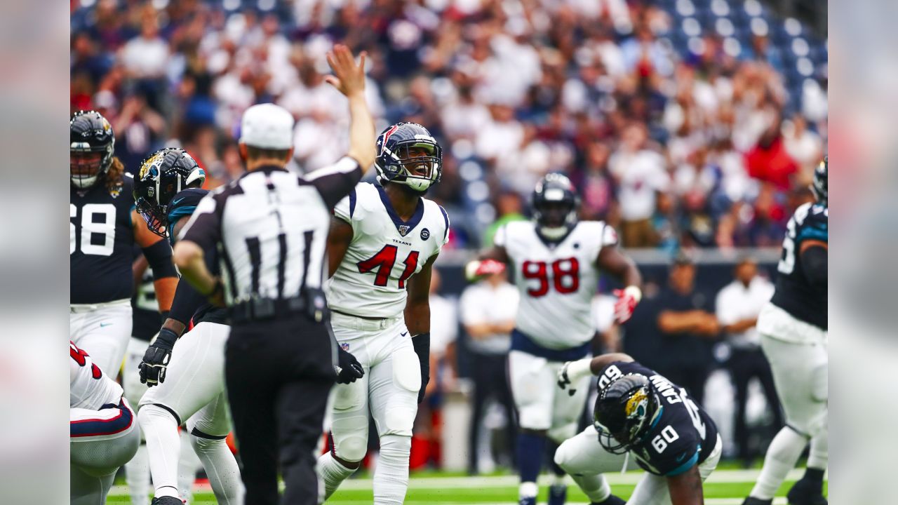 Texans' Justin Reid shouts 'look at the score' after win over Jaguars