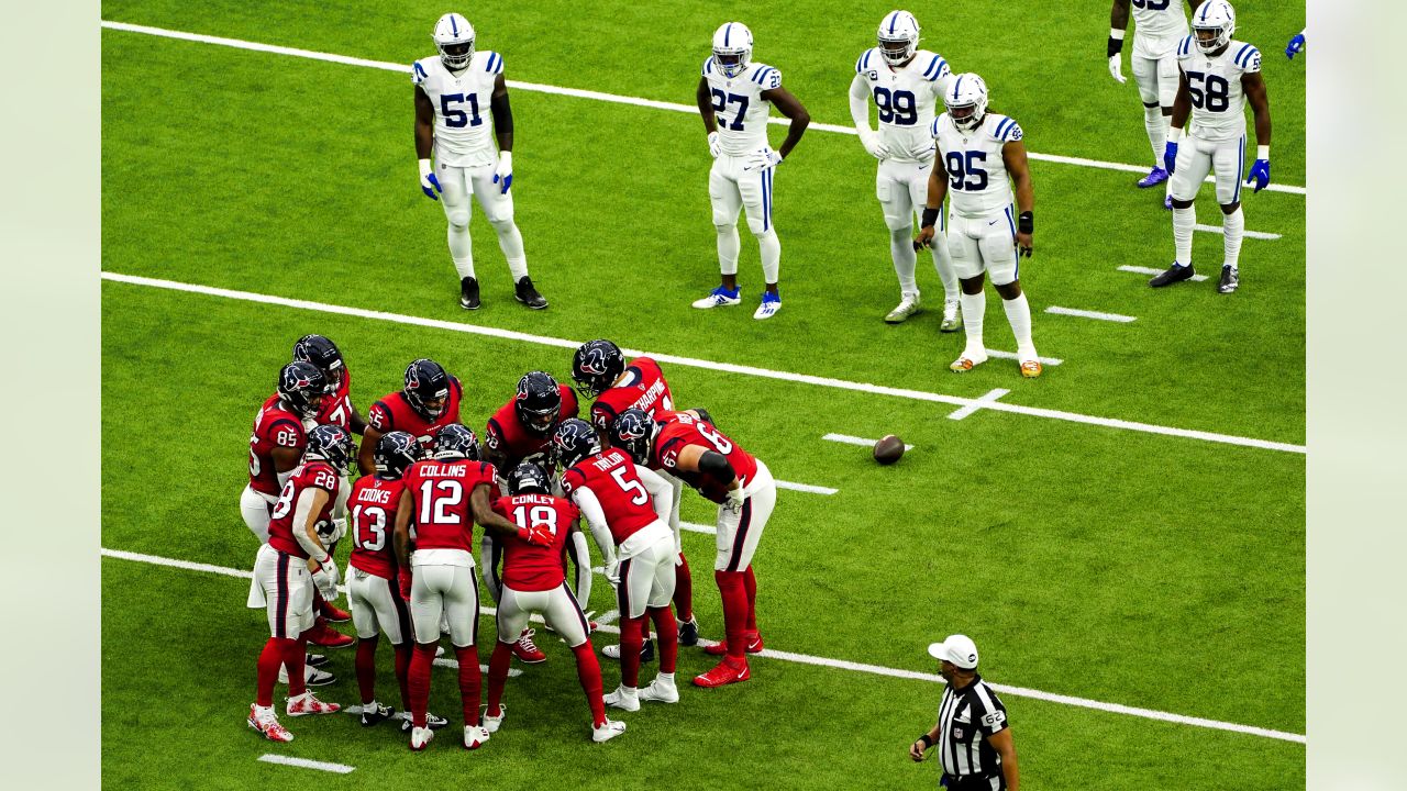 Houston Texans linebacker Kamu Grugier-Hill (51) with the sack of the  quarterback during an NFL football game against the New York Jets , Sunday,  Nov. 28, 2021, in Houston. (AP Photo/Matt Patterson