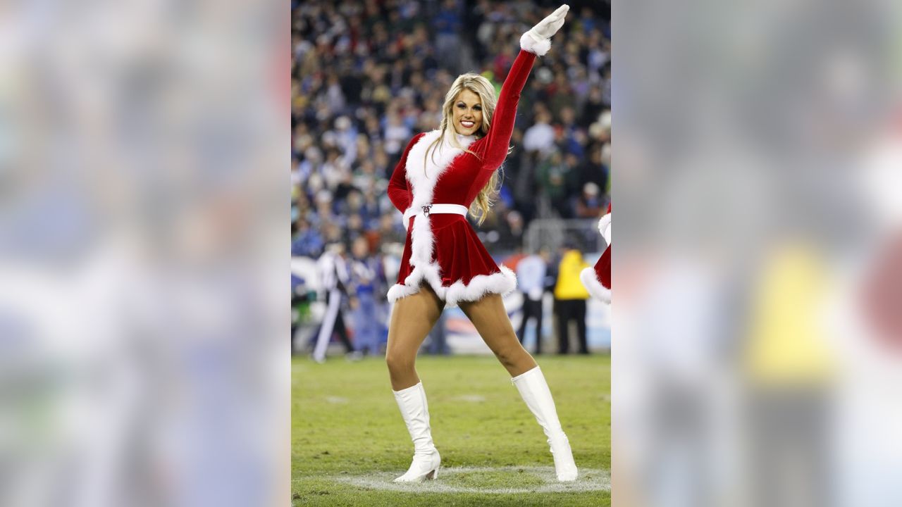 NFL cheerleaders at Christmas