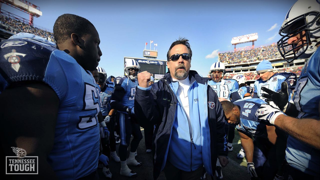 Tennessee Titans head coach Jeff Fisher watches as his Titans host the  visiting Jacksonville Jaguars at LP Field in Nashville, Tennessee on  September 7, 2008. The Titans defeated the Jaguars 17-10. (UPI