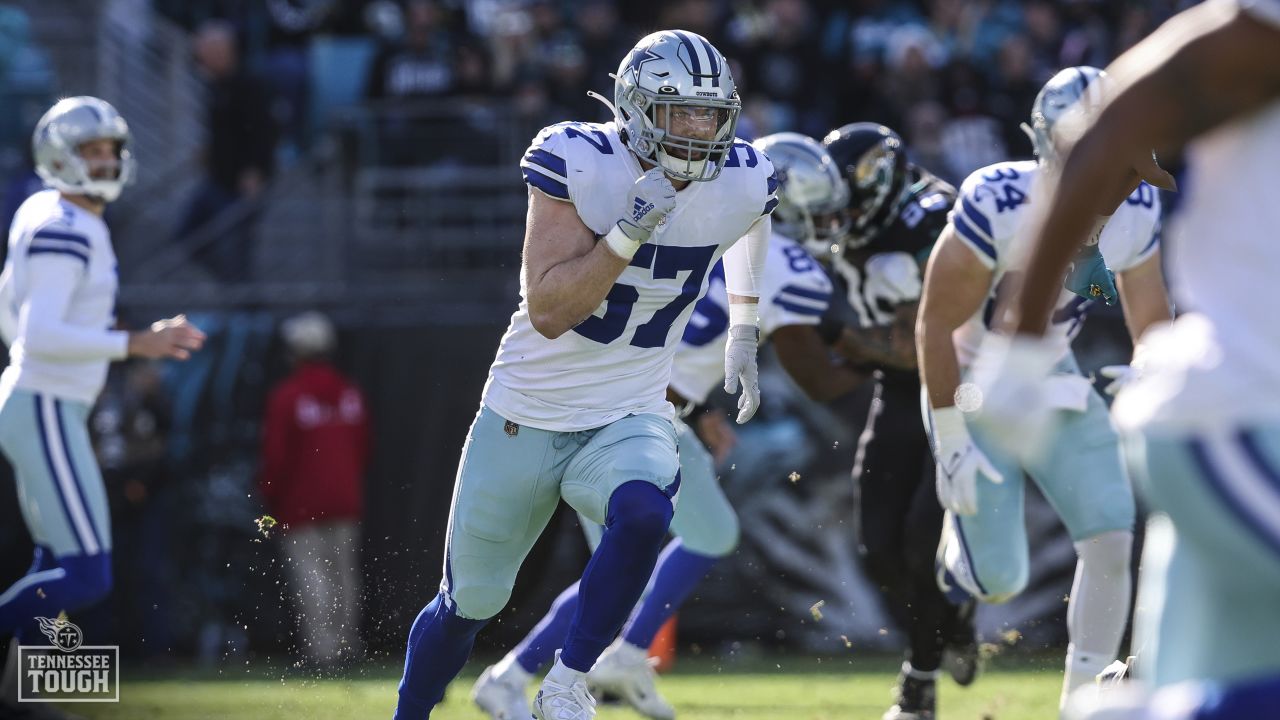 Dallas Cowboys linebacker Luke Gifford (57) is seen during a wild card NFL  football game against