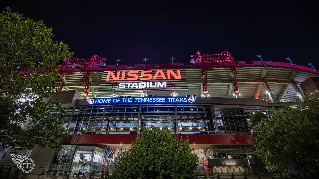 2017 Home of the Tennessee Titans, Christmas Lights on Nissan Stadium Signs