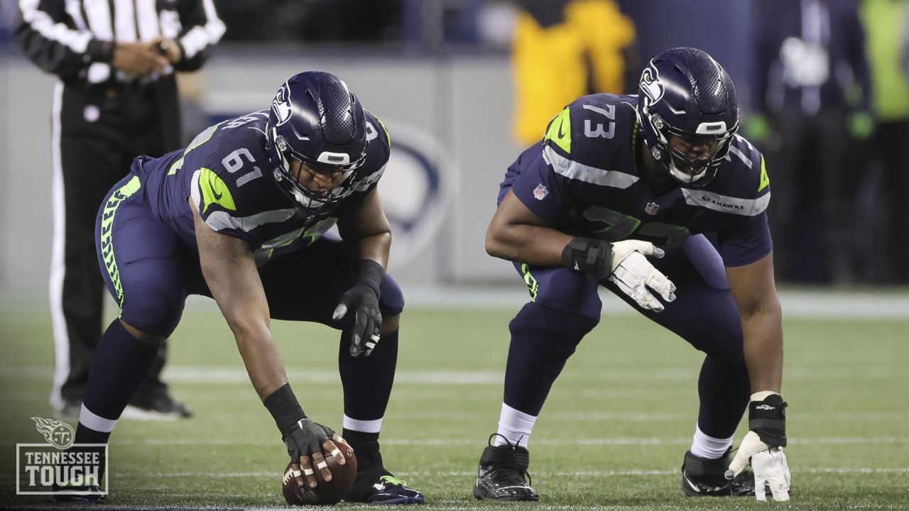 Seattle Seahawks center Kyle Fuller (61) walks off the field