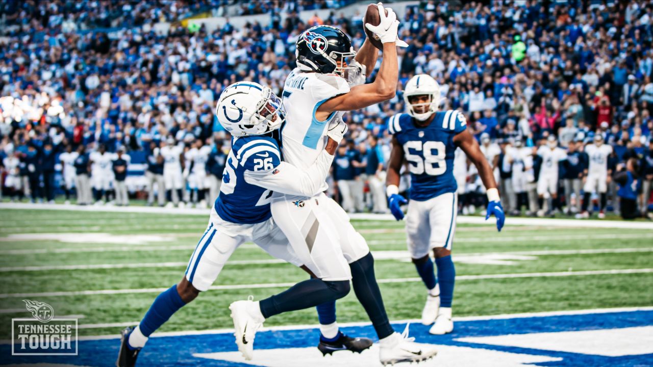 Tennessee Titans wide receiver Nick Westbrook-Ikhine (15) laughs during  timeout in their game against the Jacksonville Jaguars, Sunday, Dec. 11,  2022, in Nashville, Tenn. (AP Photo/Wade Payne Stock Photo - Alamy