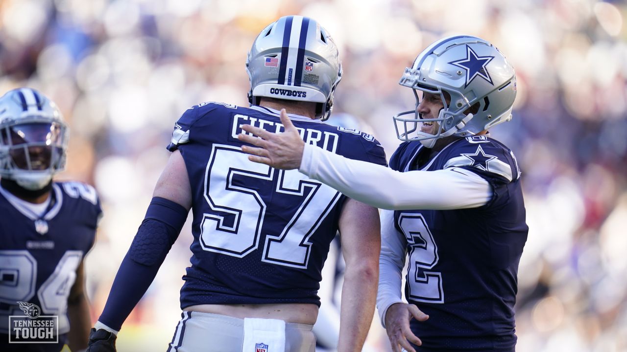 Dallas Cowboys kicker Greg Zuerlein (2) walks off the field after an NFL  football game against the New York Giants, Sunday, Dec. 19, 2021, in East  Rutherford, N.J. (AP Photo/Adam Hunger Stock