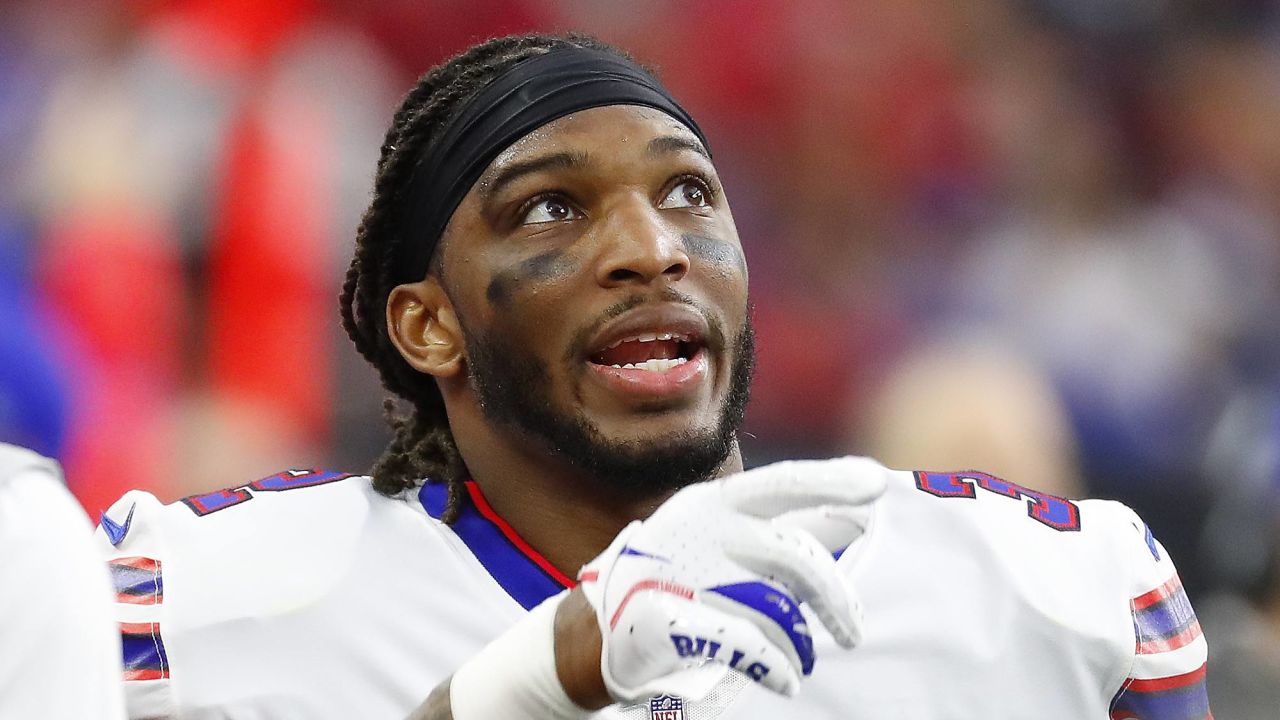 Buffalo Bills running back Darrynton Evans (37) runs the ball during an NFL  pre-season football game against the Indianapolis Colts, Saturday, Aug. 12,  2023, in Orchard Park, N.Y. Buffalo defeated the Colts