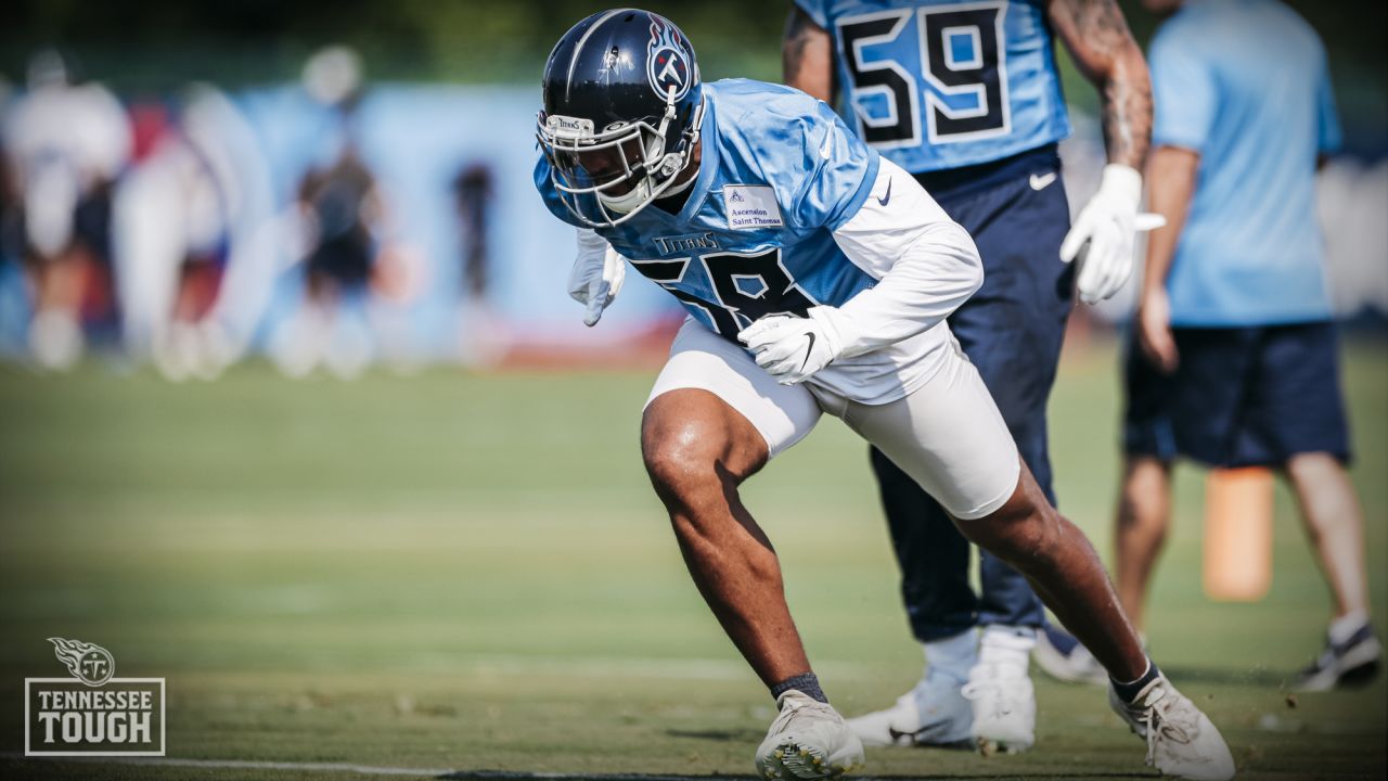 Tennessee Titans' Julio Jones wears Waffle House cleats to practice