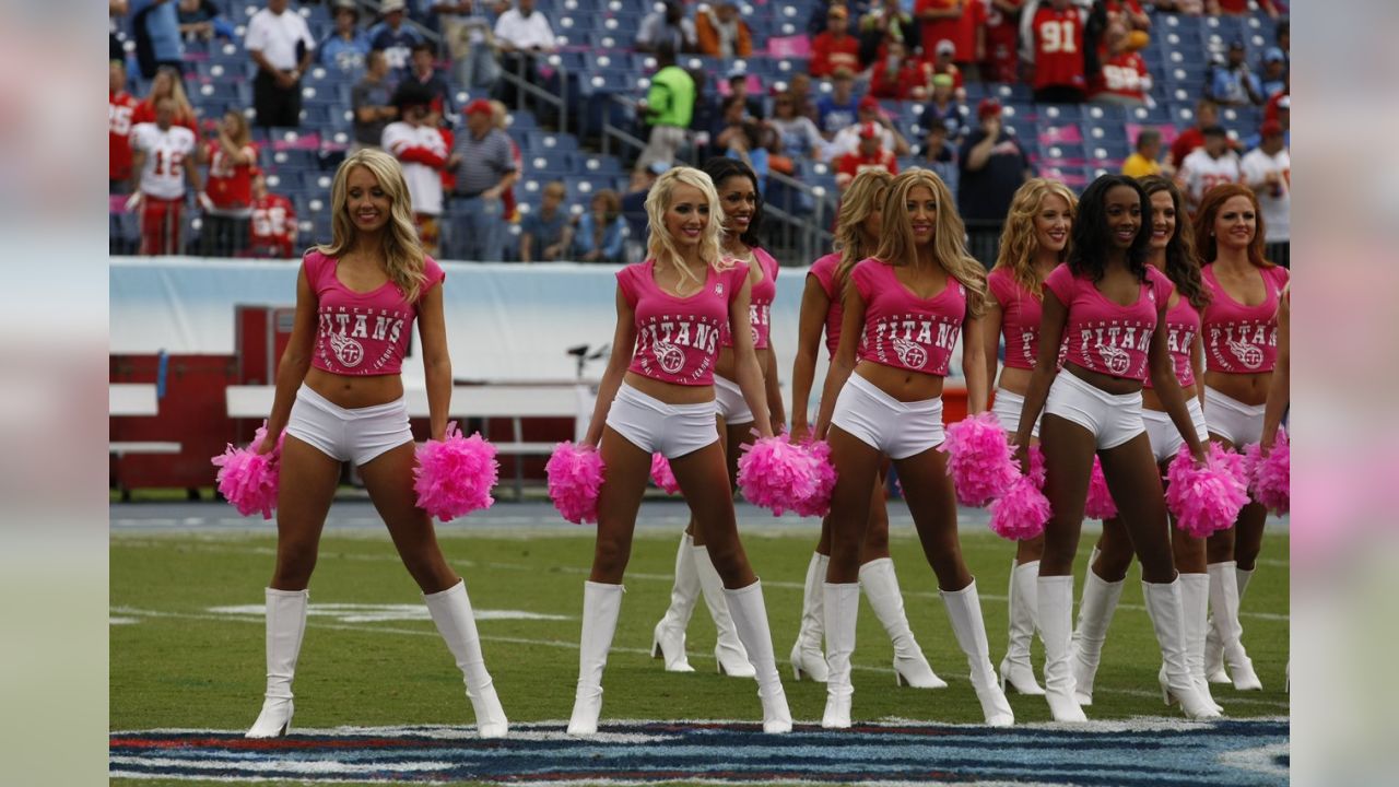 Falcons Cheerleaders Supporting Breast Cancer Awareness Month