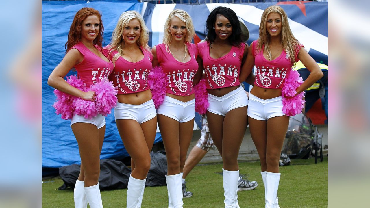 Falcons Cheerleaders Supporting Breast Cancer Awareness Month