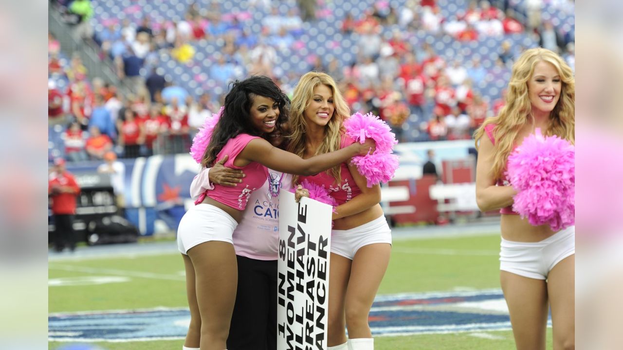 Pictures: NFL cheerleaders support breast cancer awareness