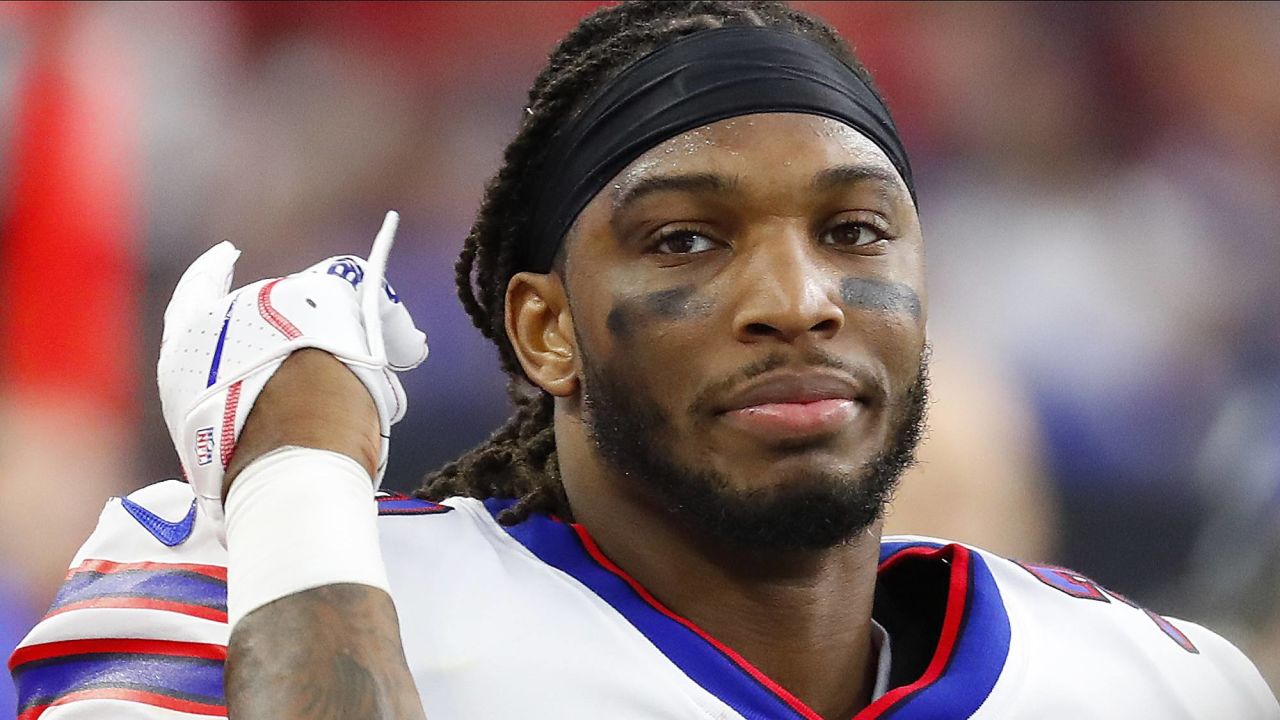 Buffalo Bills running back Darrynton Evans (37) runs the ball during an NFL  pre-season football game against the Indianapolis Colts, Saturday, Aug. 12,  2023, in Orchard Park, N.Y. Buffalo defeated the Colts