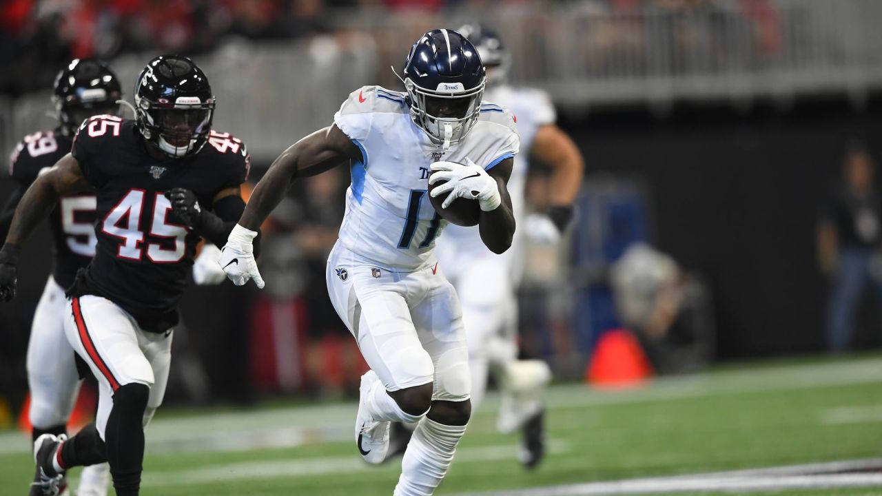 Atlanta Falcons cornerback Desmond Trufant (21) celebrates an interception  against the Tampa Bay Buccaneers during the first half of an NFL football  game, Sunday, Nov. 24, 2019, in Atlanta. (AP Photo/John Bazemore